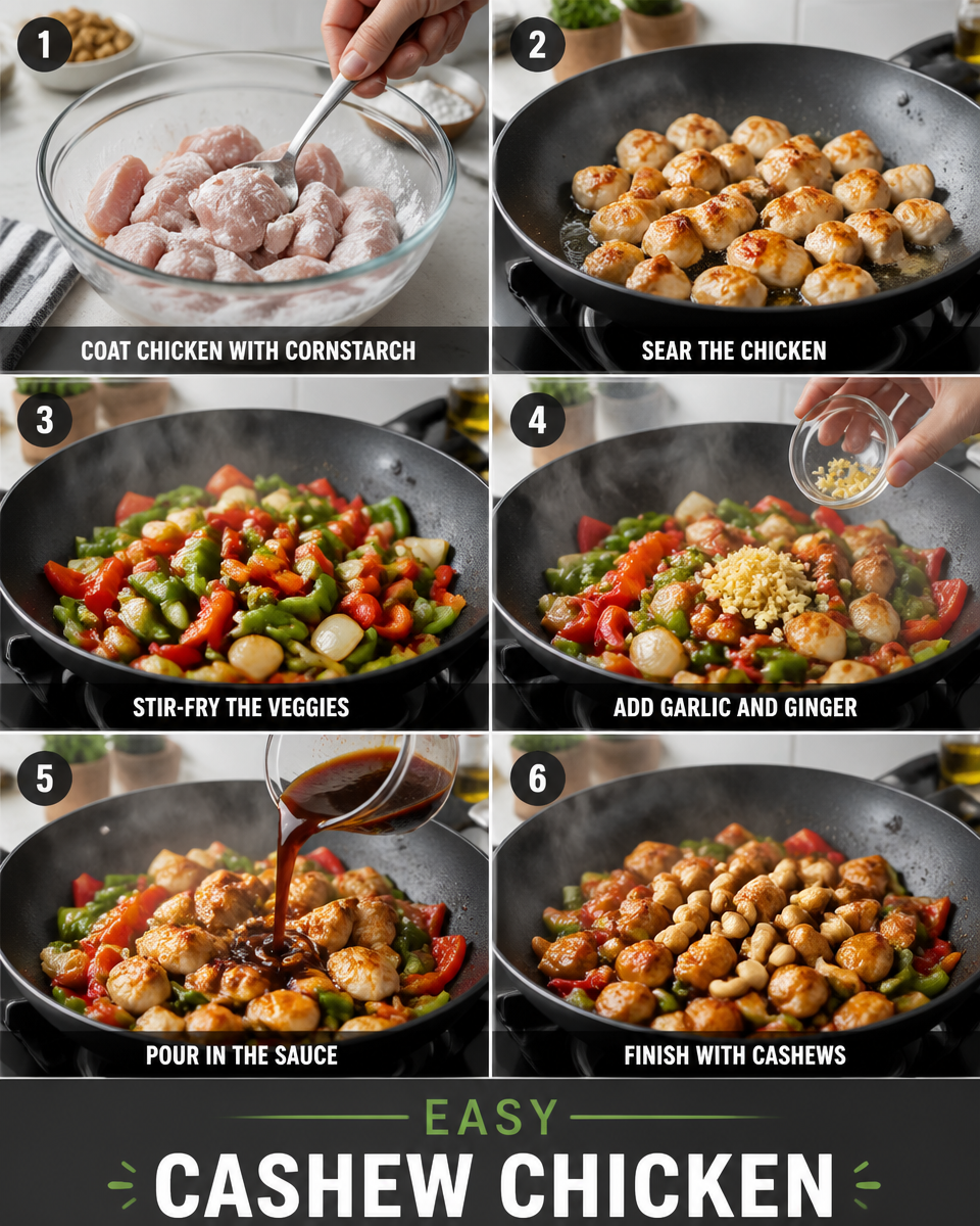 Easy Cashew Chicken Better Than Takeout — 20 Minute Recipe