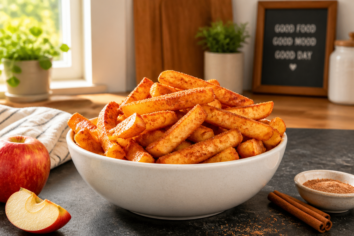 apfel pommes luftfritteuse