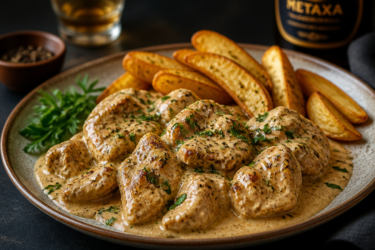 Leckere Gyros in Metaxa Soße aus dem Airfryer zaubern!