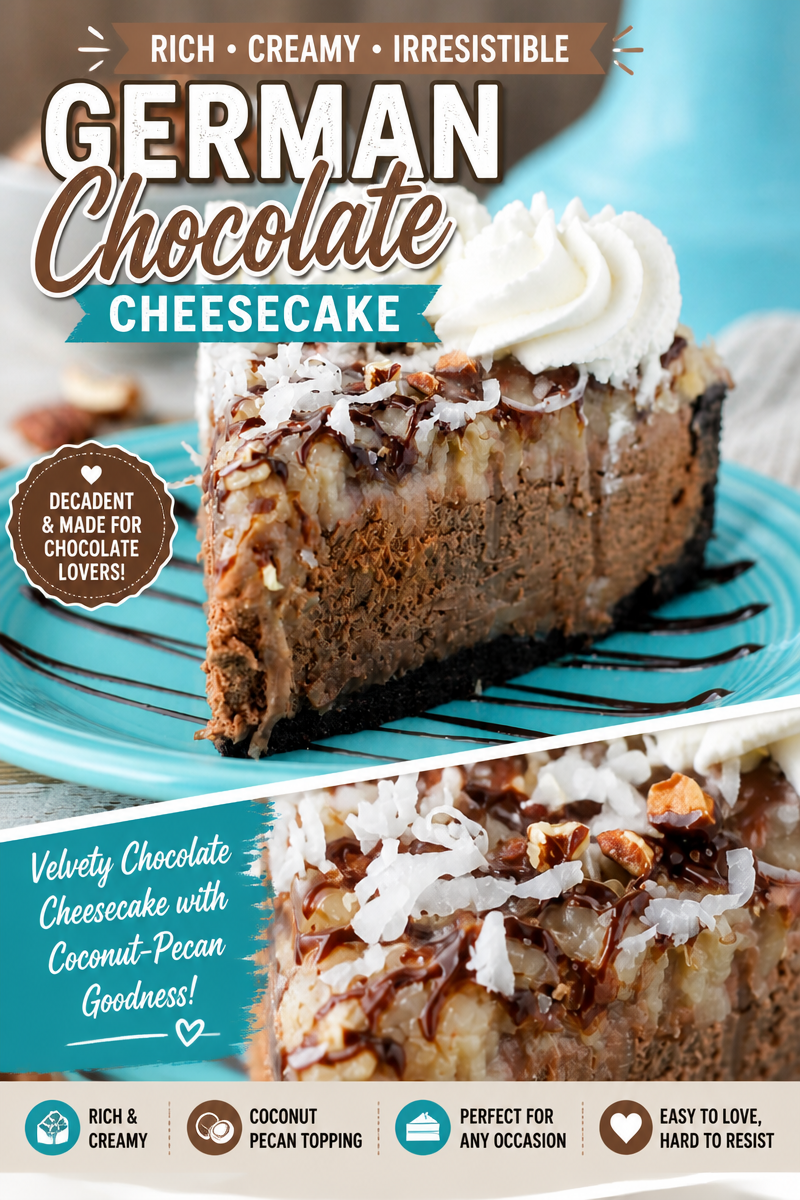 Indulge in This Easy German Chocolate Cheesecake Recipe - So Decadent!