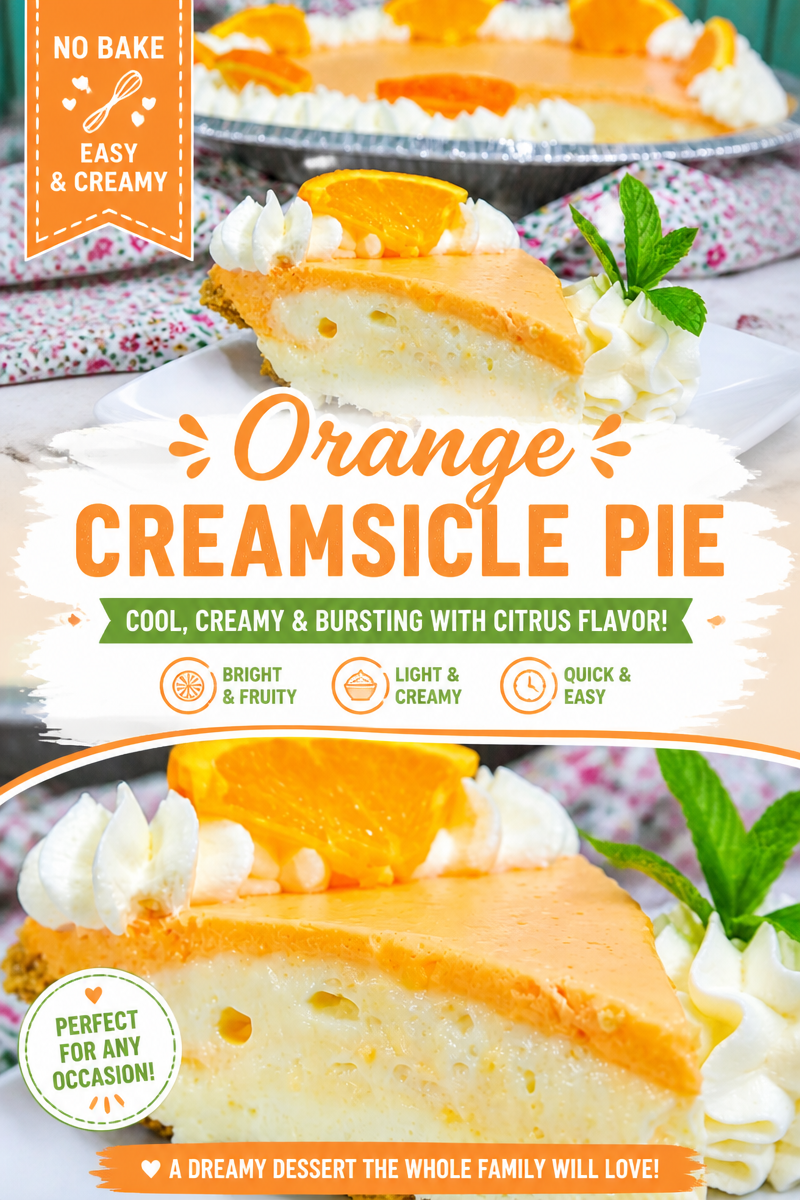 Delicious Orange Jello Creamsicle Pie - A Sweet Summer Treat