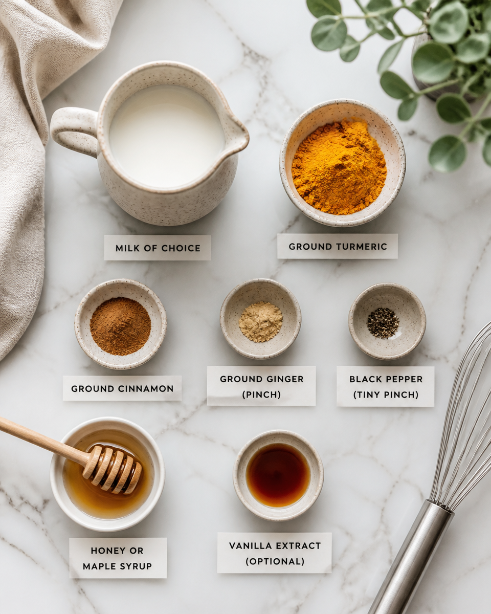 Easy Turmeric Latte — Golden Milk Warm Drink